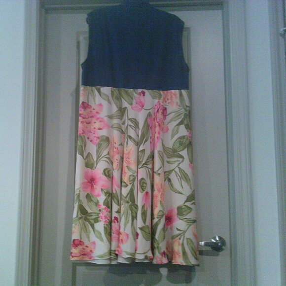 M Upcycled Zoey and Beth Denim Shirt Duster/Layering Vest - Picture 7 of 8